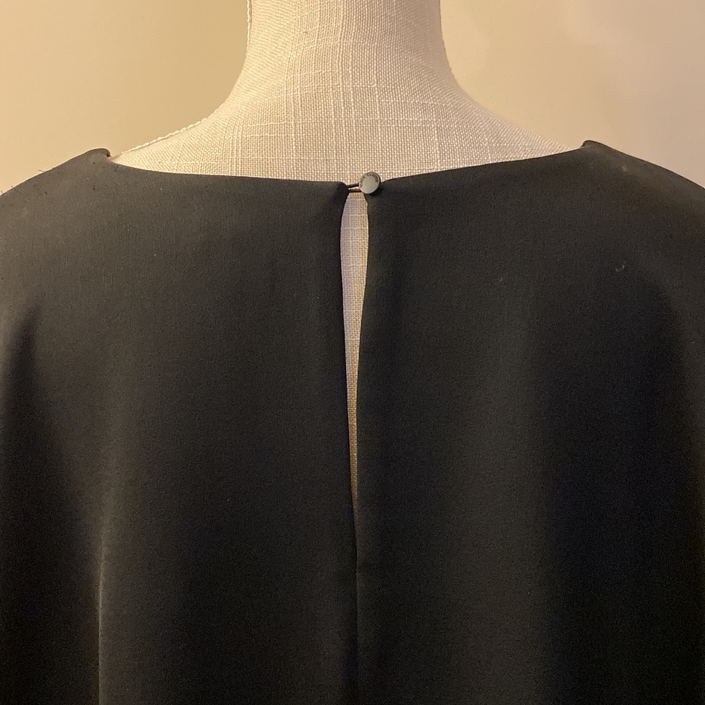 Vince Camuto women’s black high low capelet 1 button closure back dress 2X - Picture 7 of 14